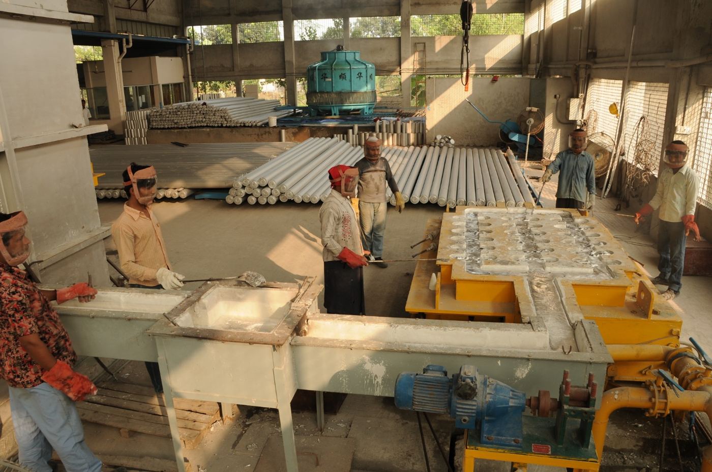 Billet casting at the Nikki factory